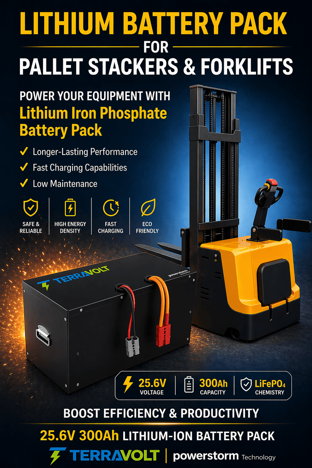Forklift and pallet stacker lithium battery upgrade